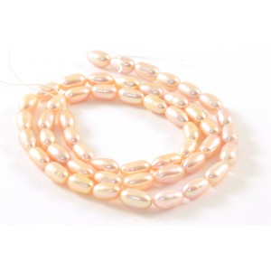 Cultured freshwater mauve pearls rice 7mm